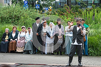 Traces of Jewish Warsaw - Fiddler on the Roof Editorial Stock Photo